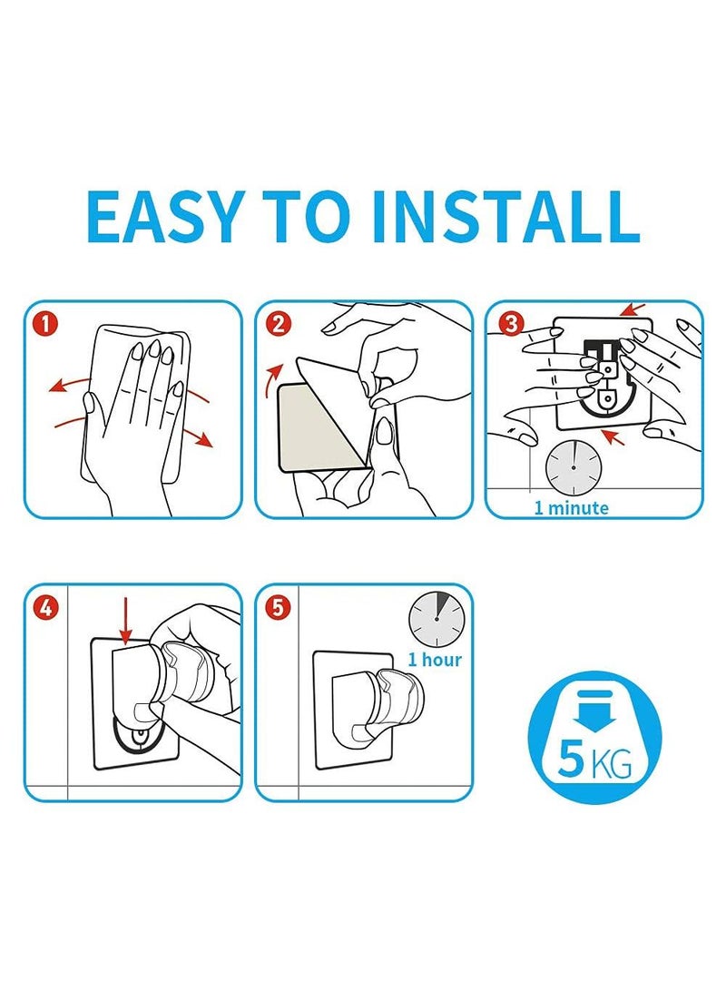 Sweet seven Adjustable Self-Adhesive Shower Head Holder - Chrome Bathroom Wall Mount Bracket for Handheld Shower Wand, Easy Installation, ABS Construction - Image 5