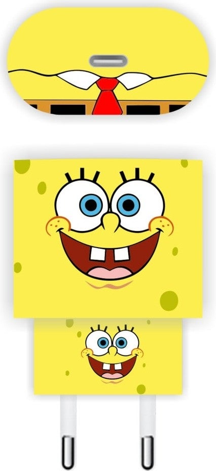 Quart Aksesuar Quart Accessory Iphone 20W Charger Cover SpongeBob Charger Sticker - Image 2