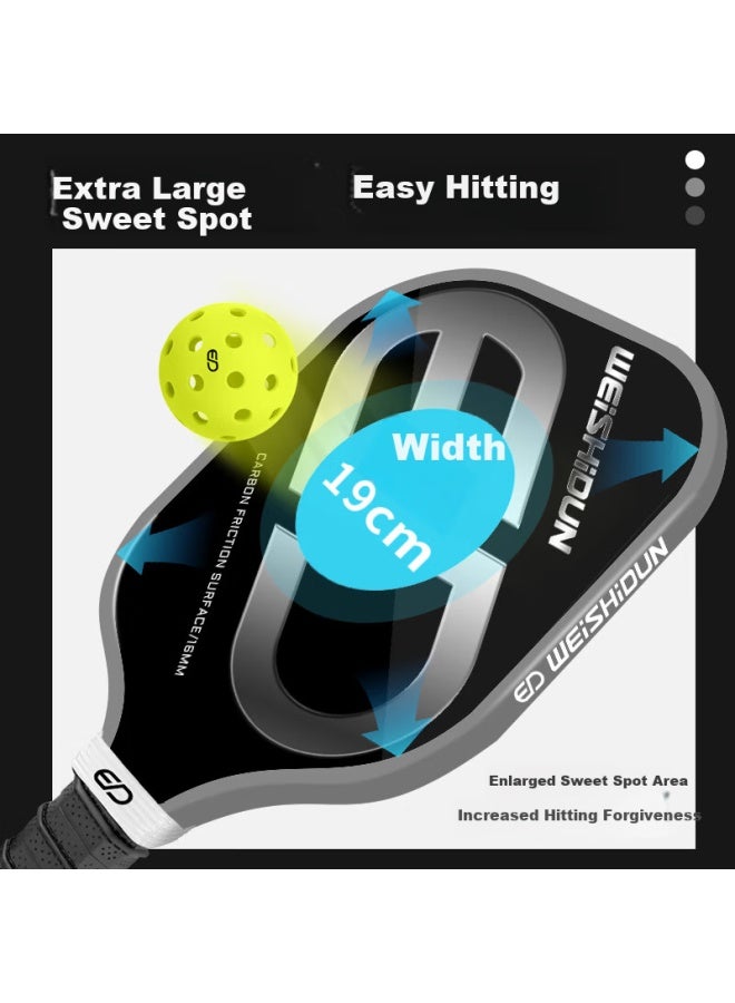 Weishidun Liquid Silver Pickleball Paddle Set Carbon Fiber T700 Cold Pressed Compeion Professional Matte Sports Equipment - Image 4