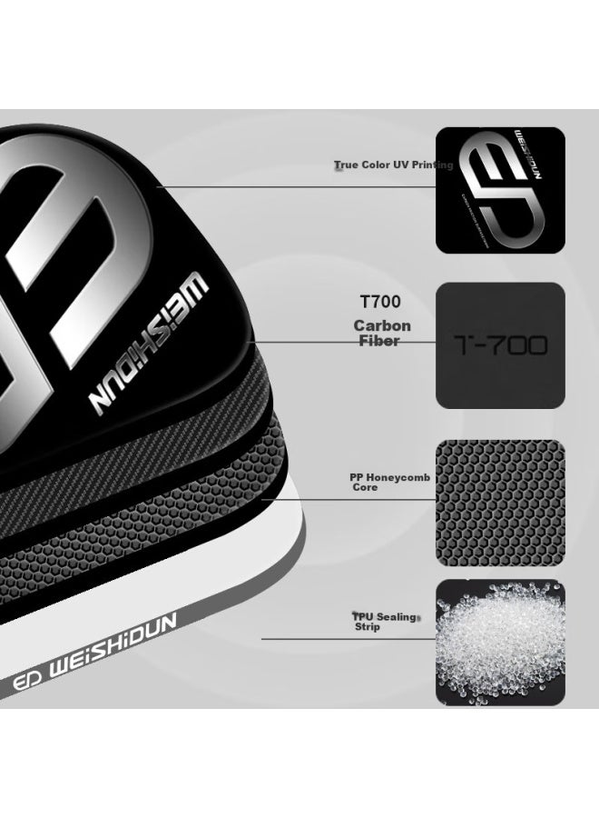 Weishidun Liquid Silver Pickleball Paddle Set Carbon Fiber T700 Cold Pressed Compeion Professional Matte Sports Equipment - Image 2