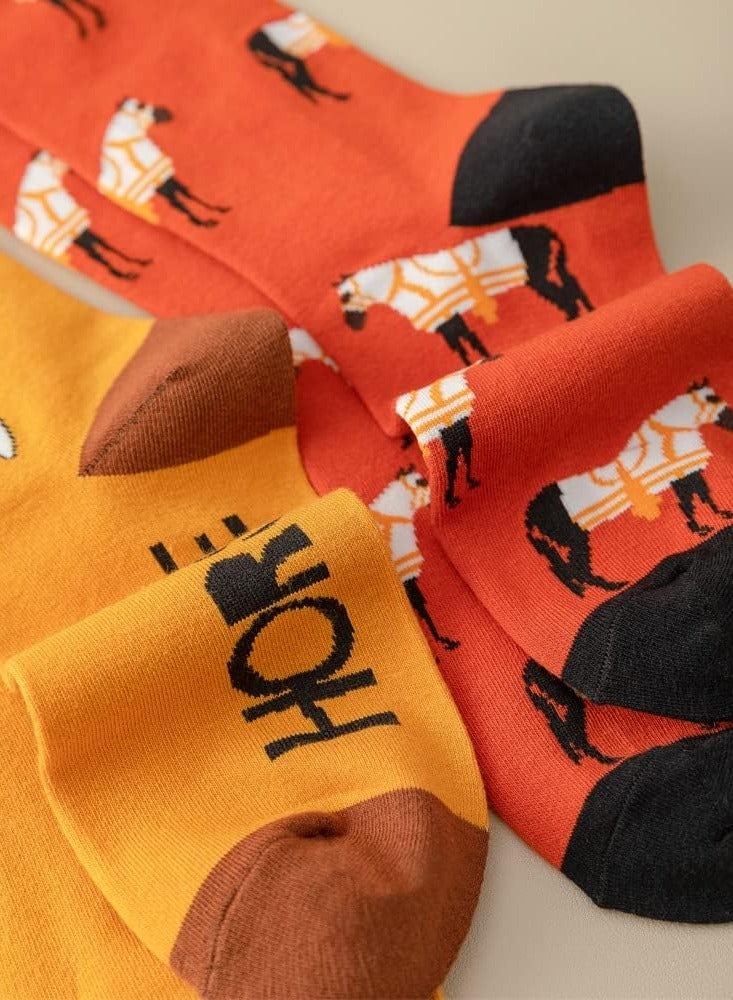 SYOSI Women's Cool and Novelty Casual Crew Socks, Animal Colorful Funny Patterned Cotton Ankle Dress Socks - Image 3