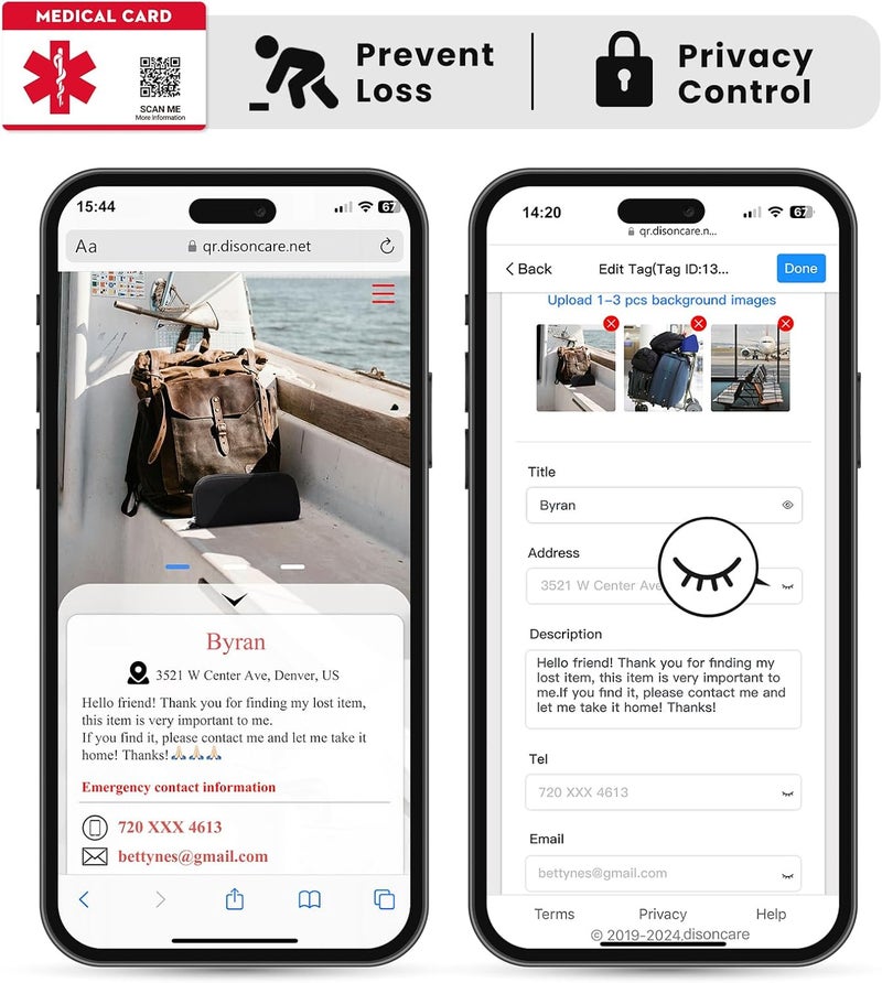 DISONCARE Portable Insulin Pen CaseDiabetic Pen WalletDiabetes Bag With Medical Alert ID Card Tag Black - Image 2