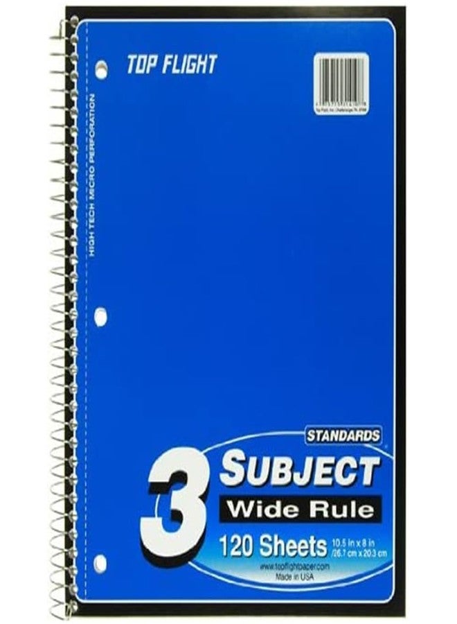 Top Flight 3-Subject Wirebound Notebook, 120 Sheet - Image 2