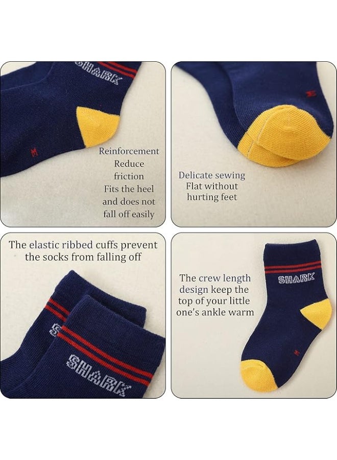 5 أزواج من الجوارب القطنية للأطفال الصغار، بتصميمات كرتونية لطيفة، مناسبة للأولاد والبنات من عمر 3 إلى 5 سنوات، بطول 14-16 سم - Image 3