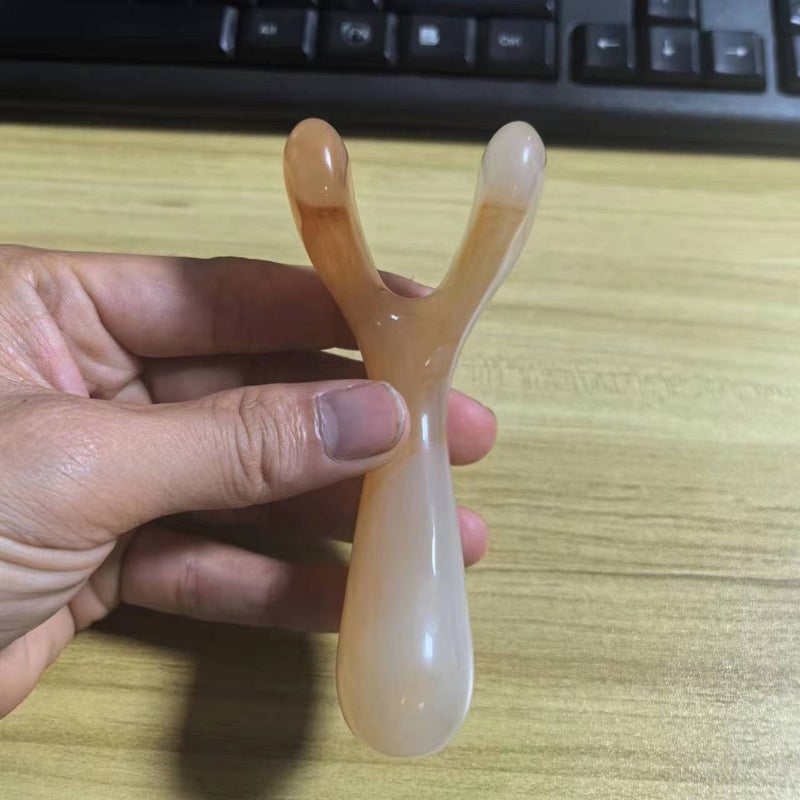 Loquat Facial Resin Gua Sha Scraping Stick Y head eye and nose massage comb