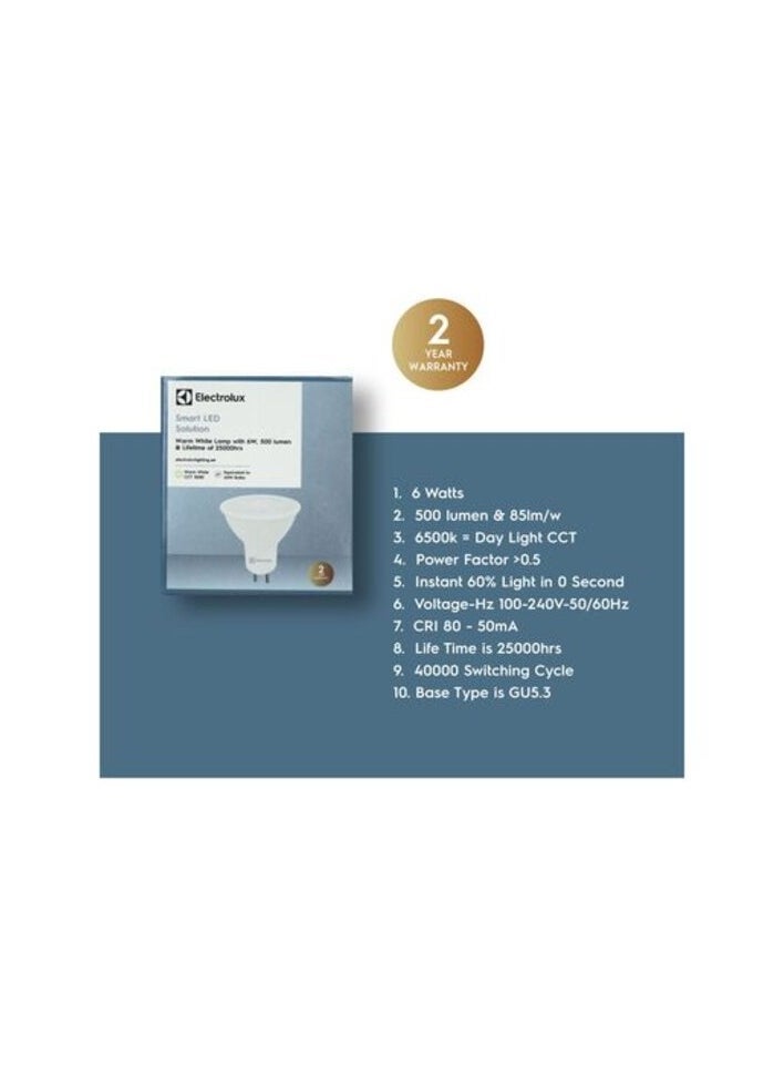 Electrolux LED Lamp 6W Warm White - Image 1