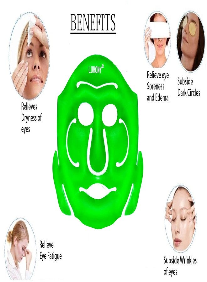 LUMONY® Combo Cooling Gel Relaxing Cool face mask & Cooling Relaxing Eye Mask for Suitable for All Family Members (Face Mask + Eye Mask) - Image 3