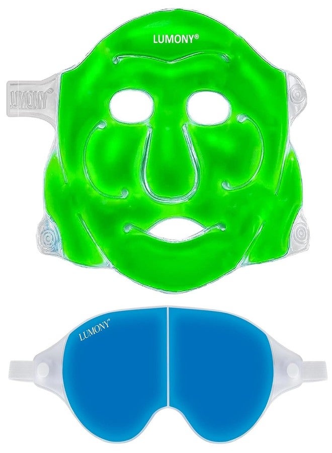 LUMONY® Combo Cooling Gel Relaxing Cool face mask & Cooling Relaxing Eye Mask for Suitable for All Family Members (Face Mask + Eye Mask) - Image 1