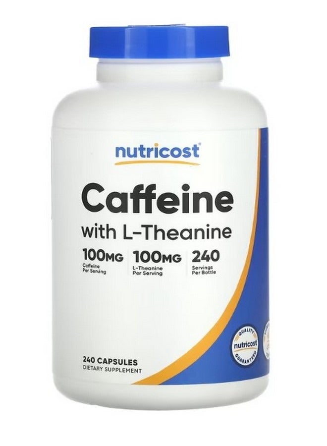 Nutricost كافيين مع إل-ثيانين 240 كبسولة - Image 1