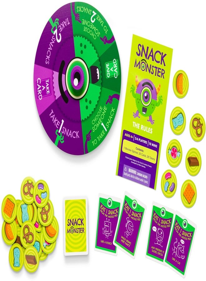 Exploding Kittens Snack Monster 2-6 Players - Ages 4+ - 10 Minutes to Play - Snack Eating Spinner Game - Kid Friendly Card Game, Family Game Night, - Image 3