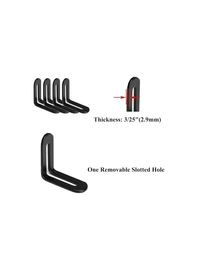 promass 10 Pcs Adjustable L-Shape Corner Brace with Slot, Metal Connector Slidable Slotted Joint Right Angle Bracket Fastener for Wood Chair Bookshelf Board Window Furniture Cabinet DIY - Image 5