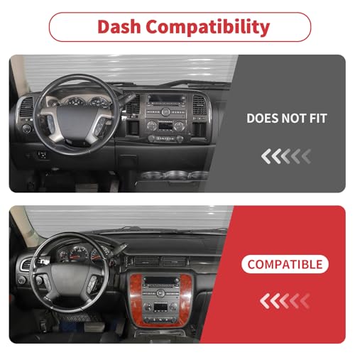 Linskip Drivers Cockpit Trim Kit Compatible with AvalancheSuburbanTahoeTraverseSilverado 1500 YukonSierra 20072013 Dash Trim Set Interior Accessories Carbon Fiber - Image 3