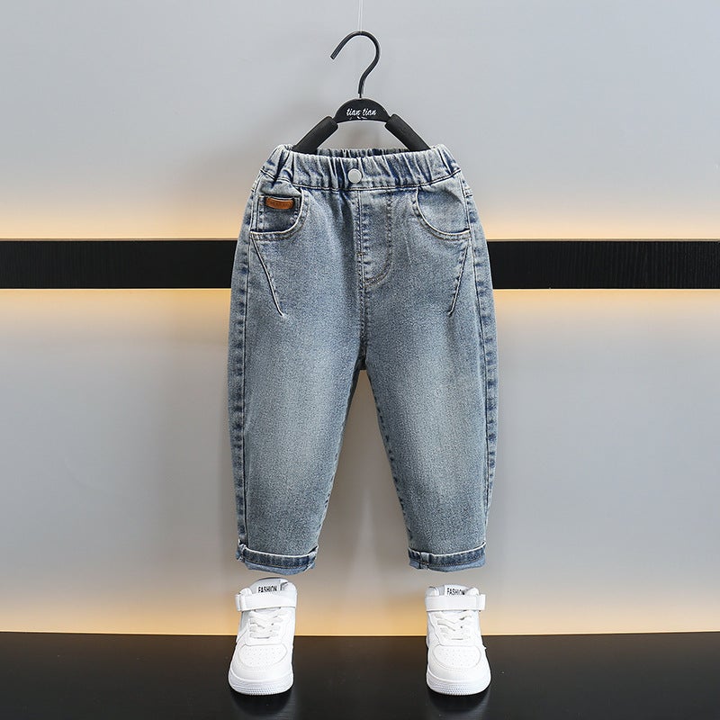Children'S Clothing Boys' Jeans Baby Autumn Pants Toddler Casual Pants Stylish Korean Version - Image 1