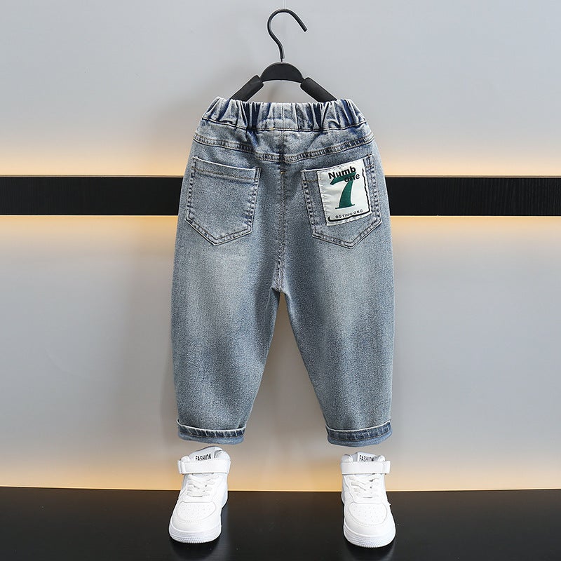 Children'S Clothing Boys' Jeans Baby Autumn Pants Toddler Casual Pants Stylish Korean Version - Image 3