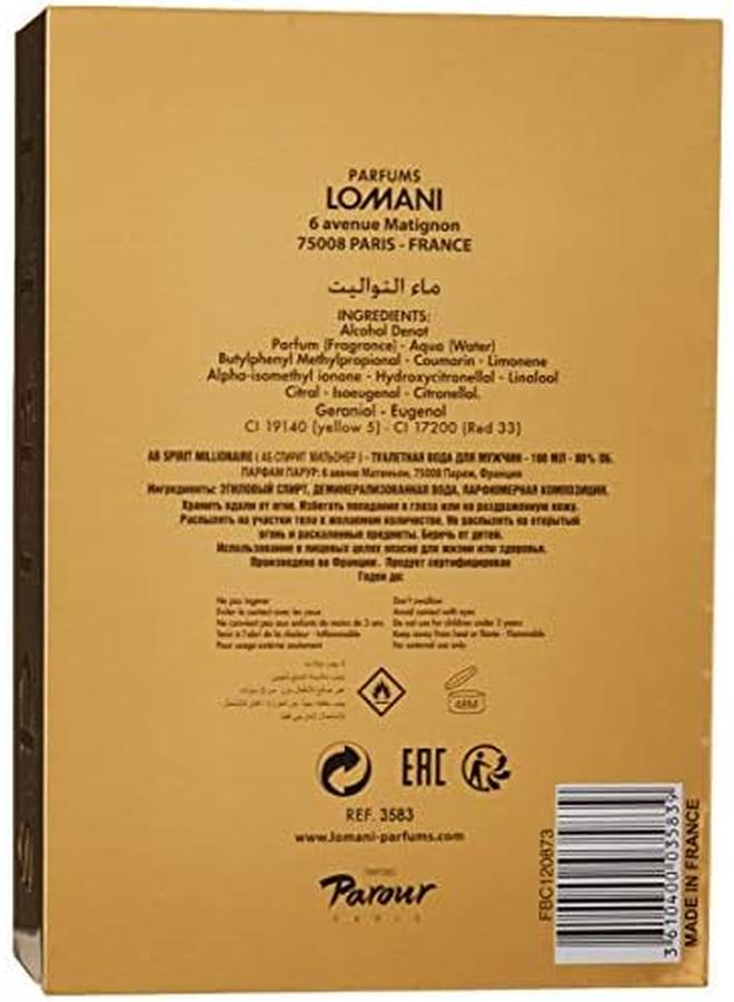 لوماني أب سبيريت مليونير للرجال 3.3 أوقية أو دو برفوم سبراي 3.3 أوقية - Image 3