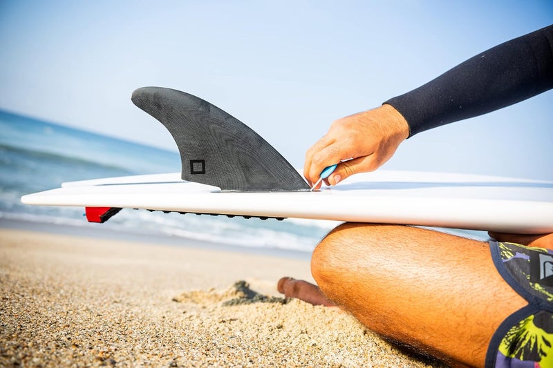 Surf Squared Twin, Thruster or Quad Fin Set - Solid Fiberglass for Lightweight Durability & Top Performance - Compatible with Futures Single Tab Surfboards - Image 2