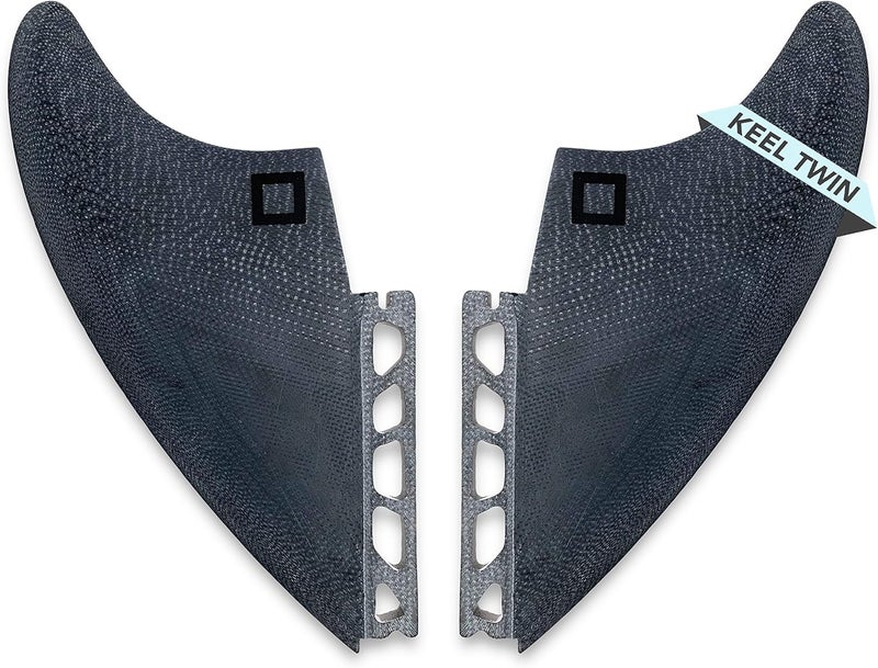 Surf Squared Twin, Thruster or Quad Fin Set - Solid Fiberglass for Lightweight Durability & Top Performance - Compatible with Futures Single Tab Surfboards - Image 1