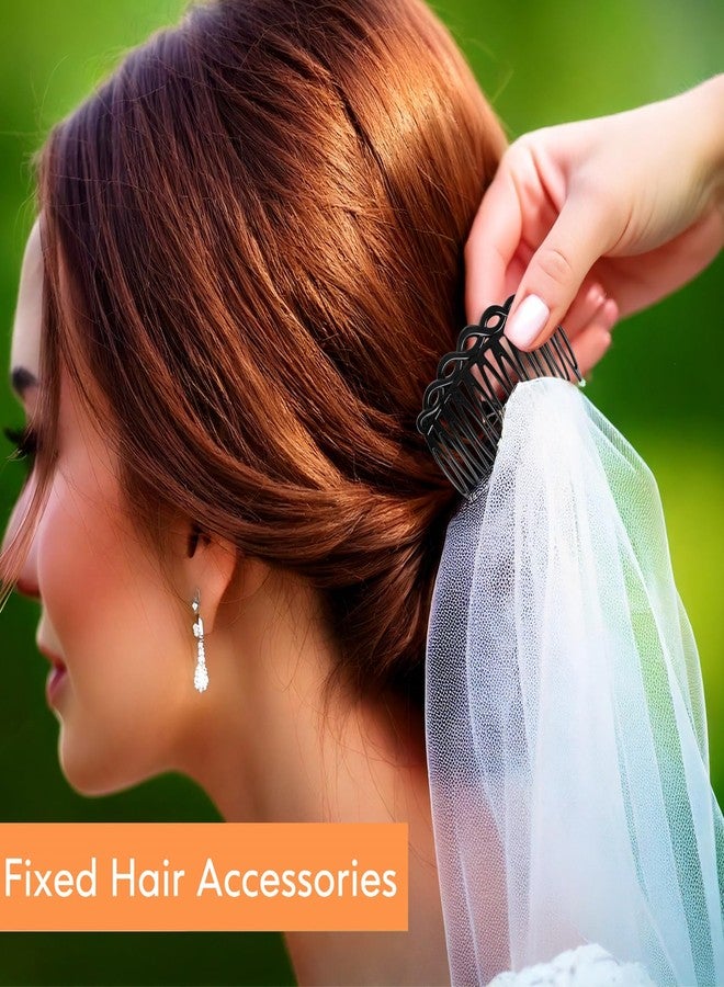 COMNICO 6 Pcs French Hair Side Combs (black, dark brown) - Image 5
