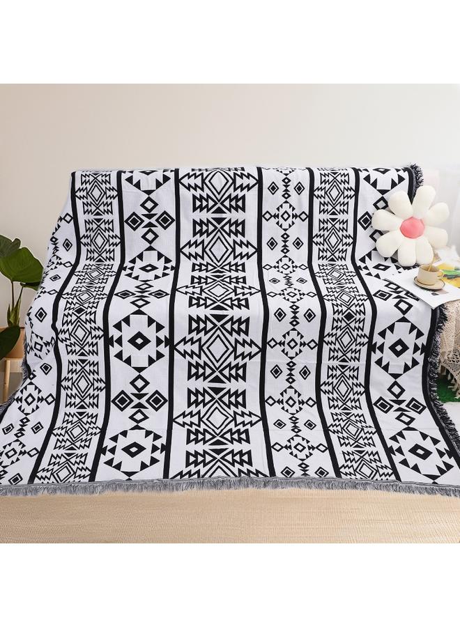 Bluejw Picnic Blanket Ethnic Style Camping Multi-functional Thread Blanket Customizable Sofa Blanket Sofa Towel Cover Blanket Camping Mat Picnic Mat - Image 1