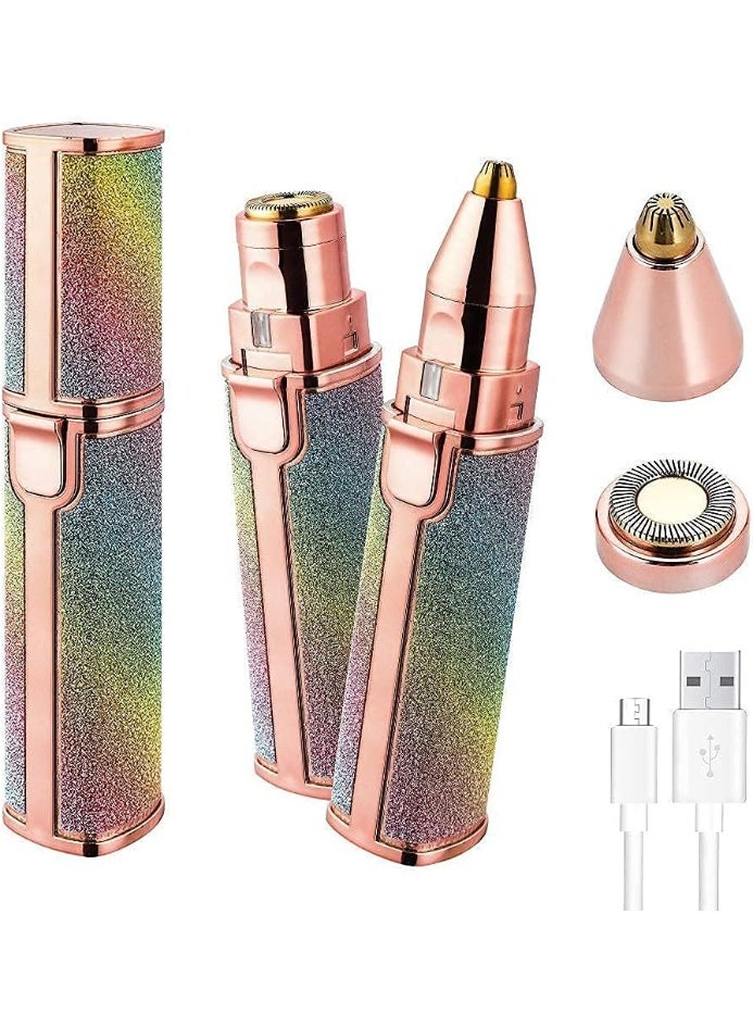 BLAWLESS Facial Hair Remover & Eyebrow Trimmer, 2 In 1 Eyebrow Remover and Painless Hair Remover, Eyebrow Lips Nose Body Facial Hair Removal Razor For Women with Built-in LED Light - Image 1