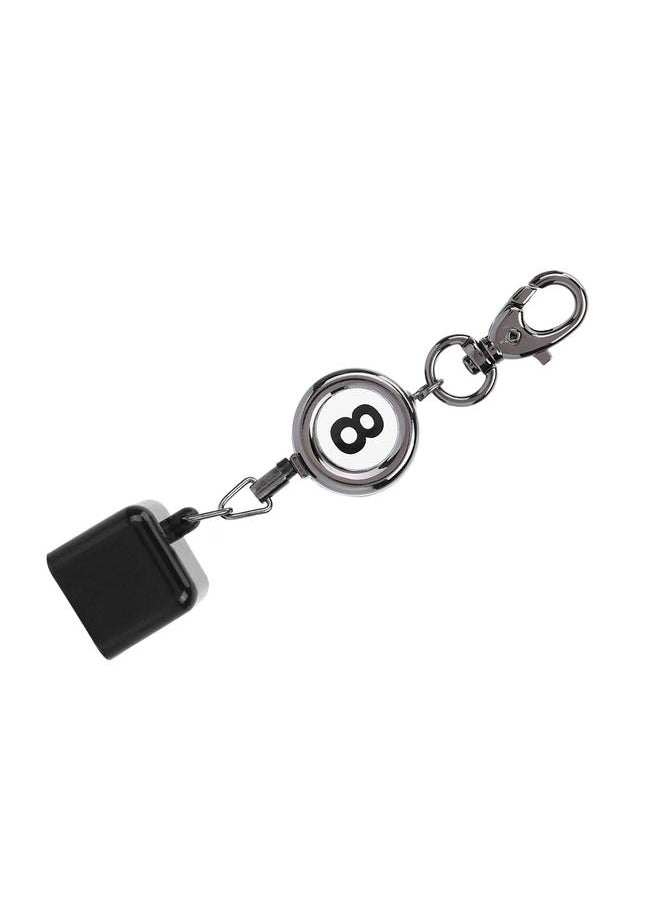 Thoraya Portable Black Retractable Billiards Snooker Pool Cue Chalk Holder Drawing Key Ring  - Image 5