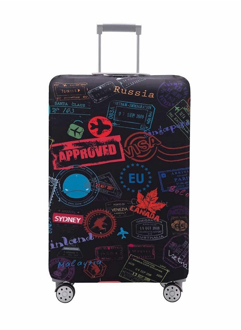 KASTWAVE - Luggage Cover Washable Suitcase Protector Anti-scratch Suitcase Cover Fits 22-24 Inch Luggage (M) - Image 1