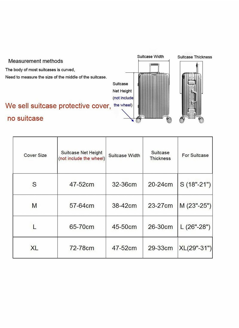 KASTWAVE - Luggage Cover Washable Suitcase Protector Anti-scratch Suitcase Cover Fits 22-24 Inch Luggage (M) - Image 1
