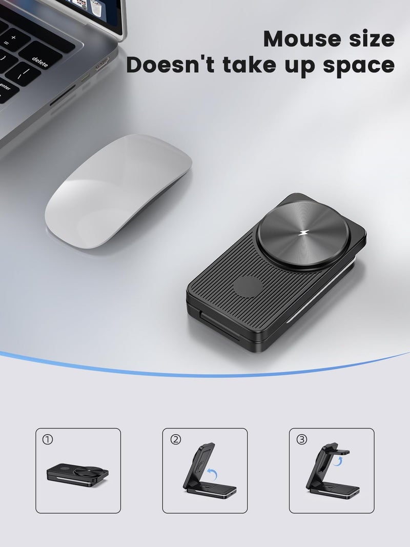 NeotrixQI Magnetic Wireless Charger for Samsung Galaxy S26 Ultra, 3 in 1 Wireless Charging Station for Samsung Watch 8, Travel Foldable MagSafe Charger Stand for Android S25 Ultra/Z Fold/Z Flip 7, Buds 4 Pro - Image 5