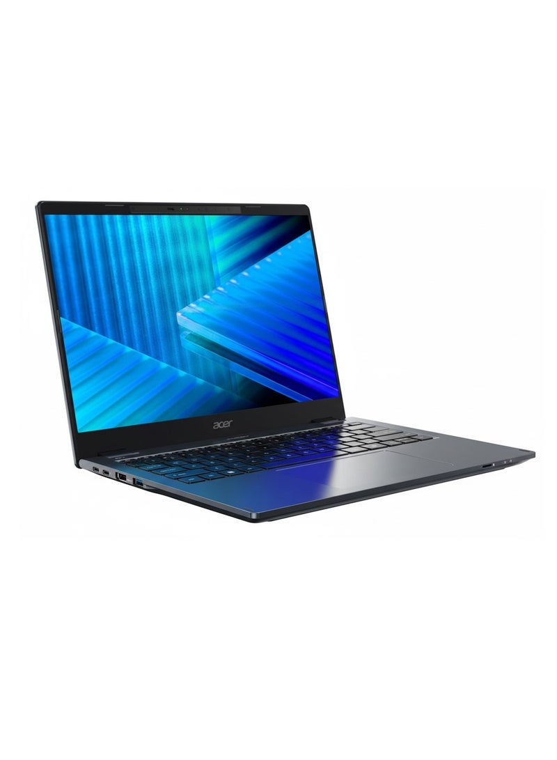 TravelMate P4 14 Business Laptop Intel Core Ultra 5 225U vPro Processor 16GB DDR5 RAM 512GB SSD 14 inch Display WiFi Microphone Webcam Window 11 Pro 3 Yr Warranty English black