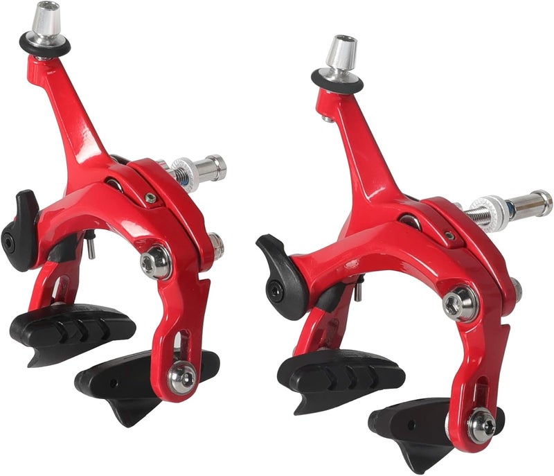 SENQI Bike Caliper Aluminum Alloy Bicycle Brake Caliper Clamp Bicycle C Caliper for Fixed Gear Bikes Road Bikes Bike Accessories(47-57mm Red) - Image 1