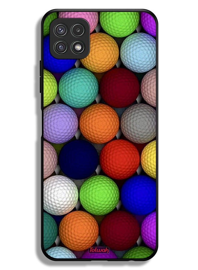 Tolwak Samsung Galaxy A22 5G Protective Case Cover Balls Abstract Art - Image 1
