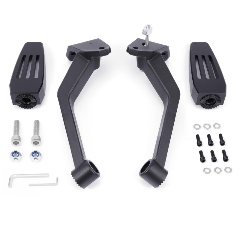 Generic Kiawnia Adjustable Foot Boards Compatible with Can-Am Ryker 600, 900, 900 Rally (2019-2023), 900 Sport (2022-2023) - Black Metal Rear ATV Footrests  - Image 2