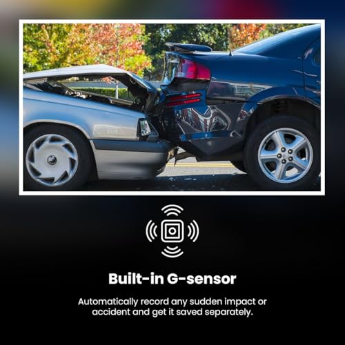 HIFFIN RoadCam X2 Dual Channel Recording Front 4K + Rear 1080P Dashcam with 1.47" Screen, Super Night Vision & WiFi, G-Sensor, Loop Recording, Parking Monitor. Ideal for Safety & Security - Image 4