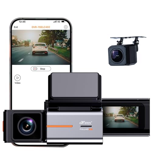 HIFFIN RoadCam X2 Dual Channel Recording Front 4K + Rear 1080P Dashcam with 1.47" Screen, Super Night Vision & WiFi, G-Sensor, Loop Recording, Parking Monitor. Ideal for Safety & Security - Image 1