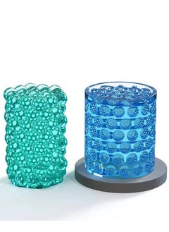 Excefore Cylinder Candle Molds, 4 PCS 3D Bubble Super Easy to Demold Pillar Silicone Molds for Making, Food Grade Mold DIY Handmade Soap, Candle, Cake Baking  - Image 4