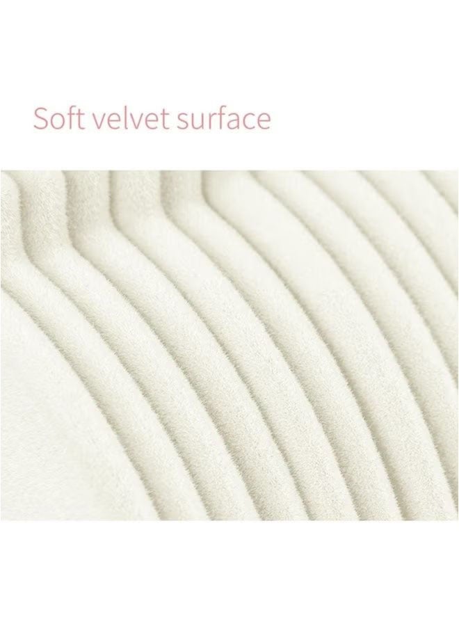 طقم رف قماش مخملي غير قابل للانزلاق مكون من 100 قطعة أبيض عاجي - Image 4