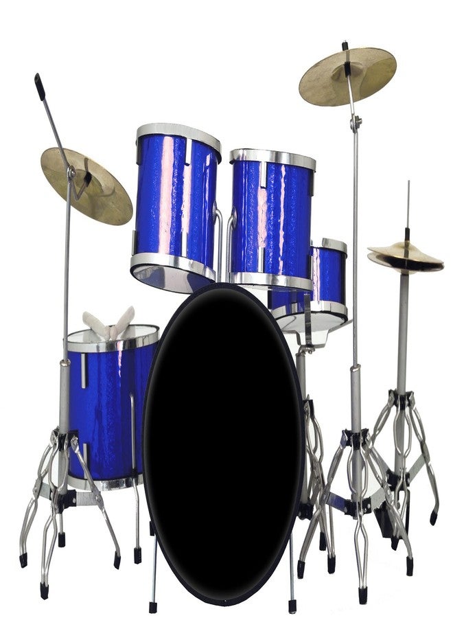 AXE HEAVEN Classic Studio Drum Kit Model Blue Sparkle - 1:4 Scale Model - Image 1
