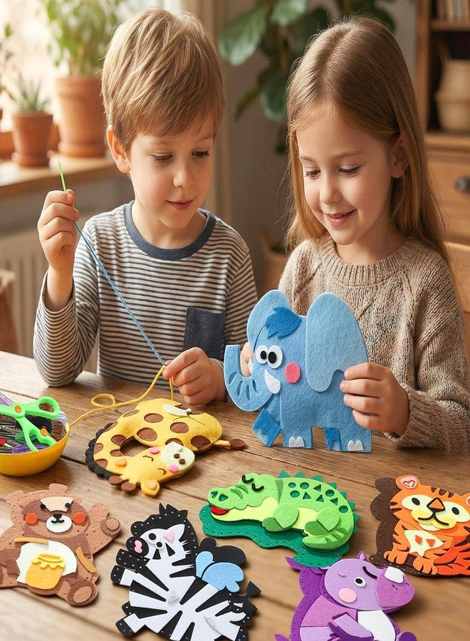 Toylink Wild Animal Sewing Kit for Kids Beginners, 12-in-1 Sew Your Own Felt Animals Craft Kit for Kids Girls Boys 6-8, 8-12, Fun and Educational Girls Birthday Gift Ideas - Image 5