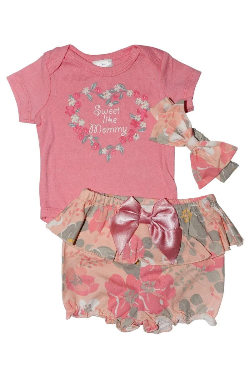 بمبىمىشى Bambimici Leila Floral Print Baby Suit Set