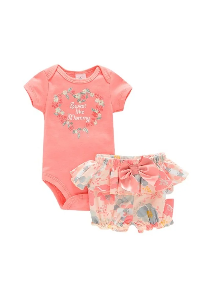 بمبىمىشى Bambimici Leila Floral Print Baby Suit Set