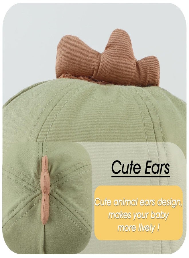 Peecabe Baby Baseball Cap Toddler Infant Boys Girls Sun Hat Breathable Cute Hats for Spring Summer 6M-3T (US, Age, 3 Months, 12 Months, Cartoon Green) - Image 3