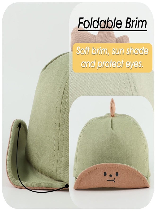 Peecabe Baby Baseball Cap Toddler Infant Boys Girls Sun Hat Breathable Cute Hats for Spring Summer 6M-3T (US, Age, 3 Months, 12 Months, Cartoon Green) - Image 2