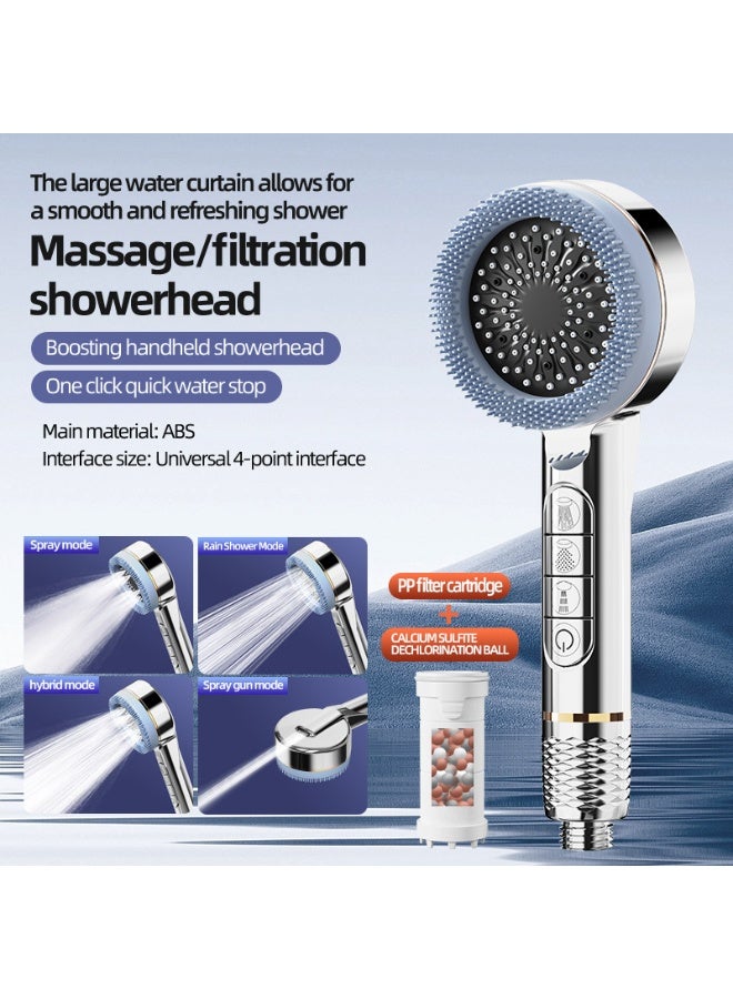 High Pressure Filtered Handheld Shower Head with Multi Spray Modes