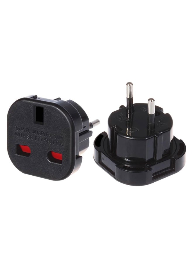 هيدفانا 4 قطع محول طاقة من الاتحاد الأوروبي إلى المملكة المتحدة مع مصراع أمان، محول قابس أنثى 3 سنون من المملكة المتحدة إلى محول قابس ذكر من الاتحاد الأوروبي 4.0 مع مصراع أمان. - Image 4