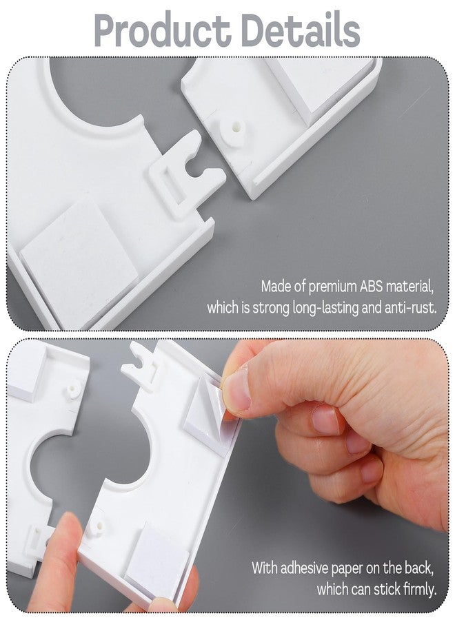 Ymapinc Plumbing Cover Plates, 1.1inch Diameter Hole, ABS Escutcheon for Cover Holes Around Pipes, Wall-Mounted Water Pipe Cover, Toilet Flange Cover, White 2 pack - Image 2