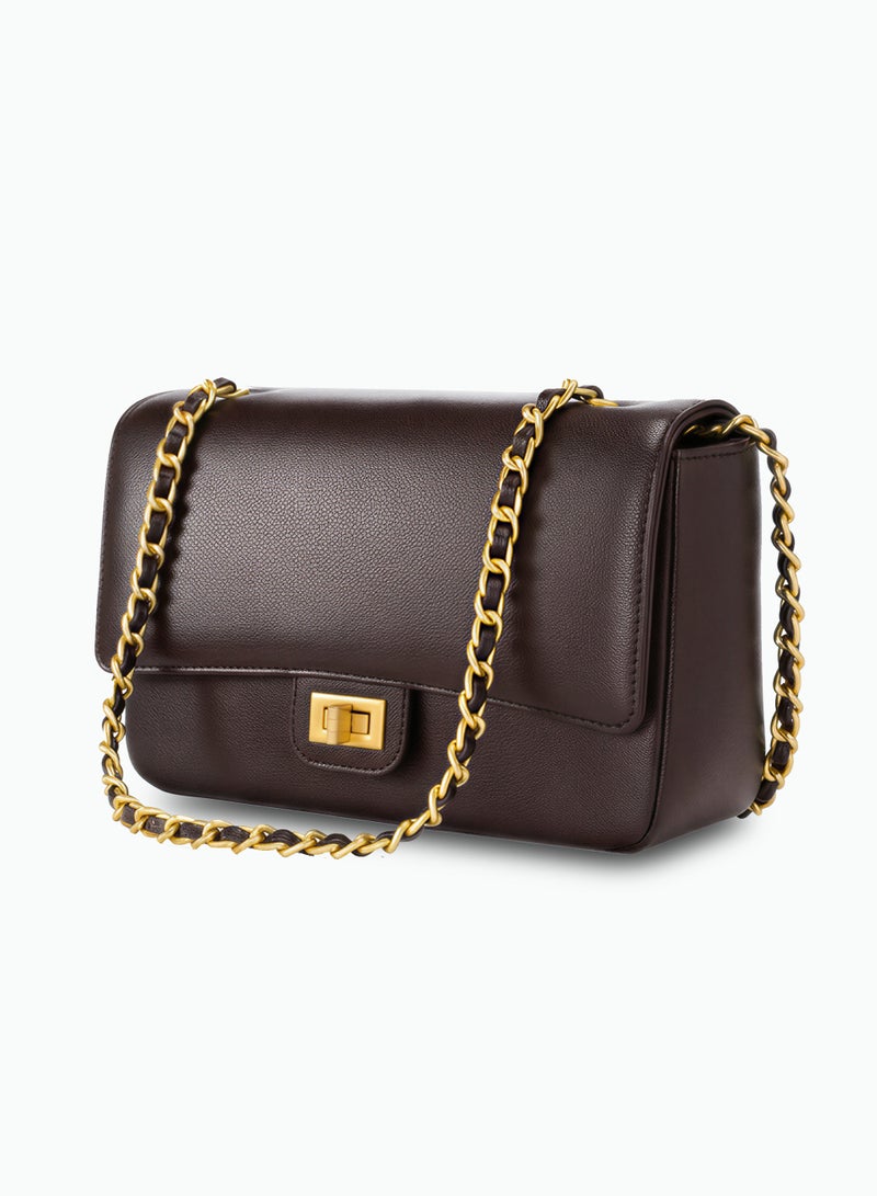 Thulath Women's Shoulder Bag, Exquisite Chain Design,Vegan Leather Shoulder Bag, women's commuter shoulder bag crossbody bag chain bag, The perfect gift choice - Image 2