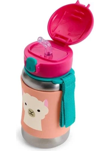 Skip Hop Stainless Steel Drinker with Straw - Lama