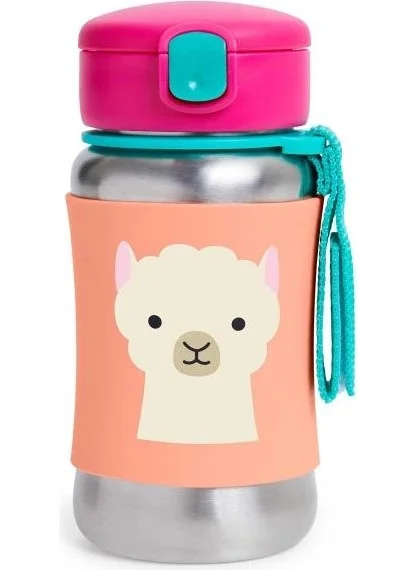 Skip Hop Stainless Steel Drinker with Straw - Lama