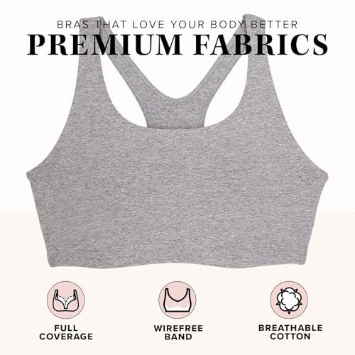 Leading Lady Sports Bra for Women - The Serena Wirefree Sports Bra - Heather Grey - Image 5