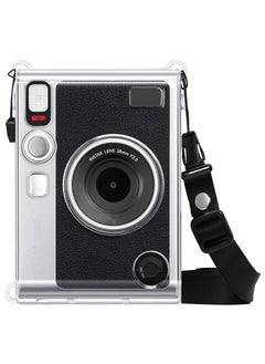 VKL Protective Camera Clear Case for Fujifilm Instax Mini EVO Camera - Crystal Hard PVC Cover with Removable Shoulder Strap (Clear)  - Image 1
